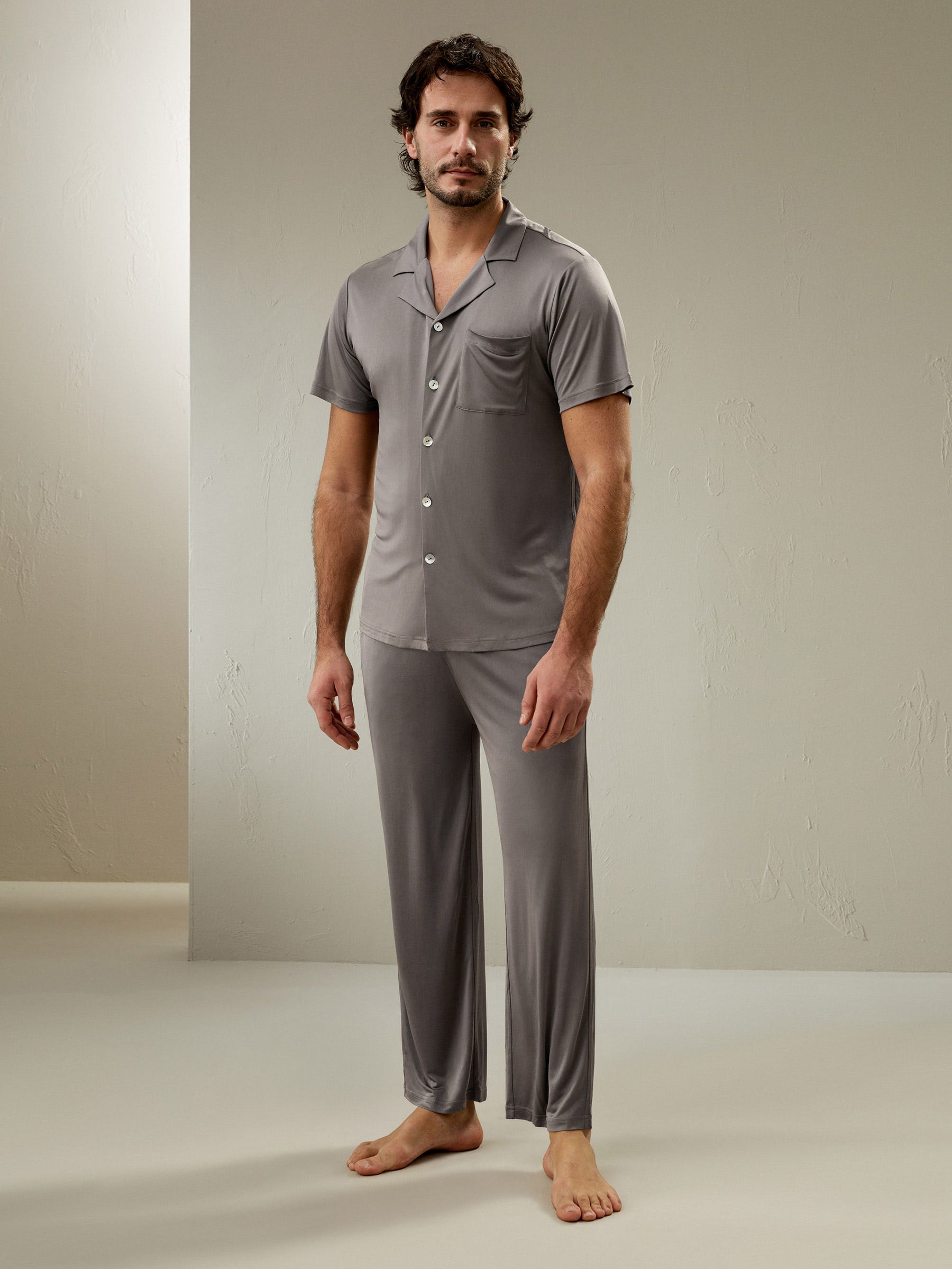 Silk knit pajamas sale