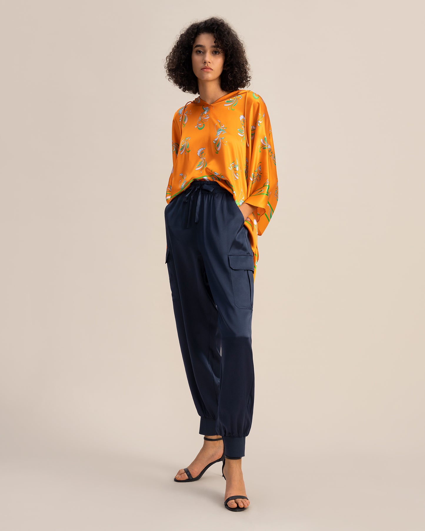 Chic Waltz Silk Poncho