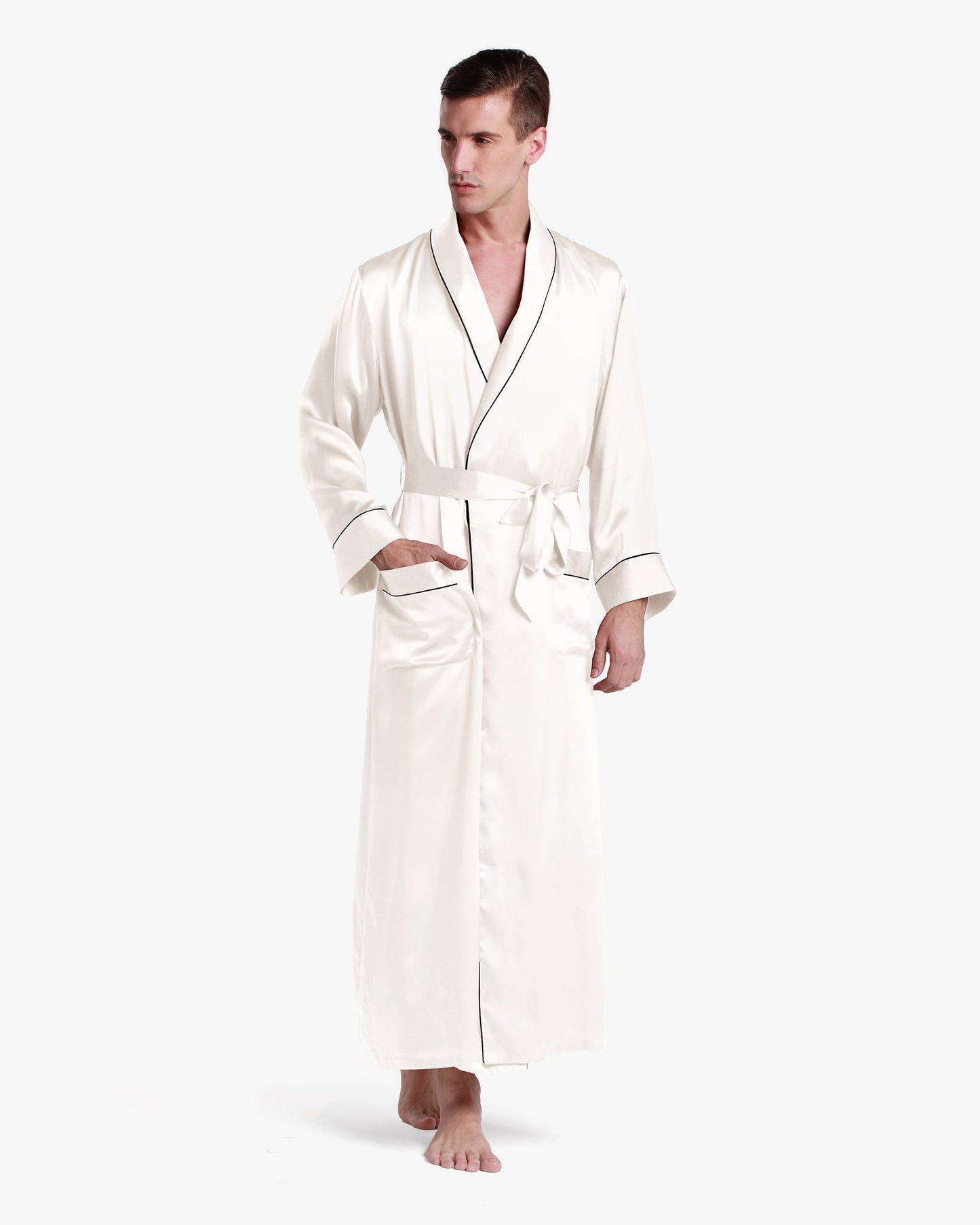 22 Momme Contra Full Length Silk Robe