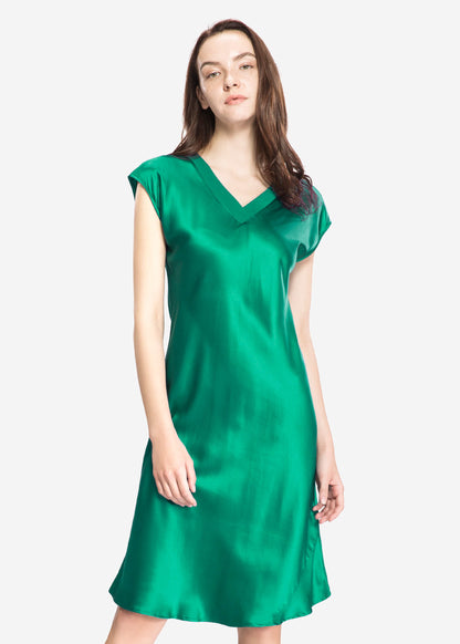 22 Momme Relaxed Fit Long Silk Nightgown For Women