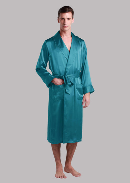 22 Momme Lapel Collar Long Silk Robe