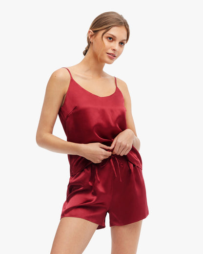 Comfortable Bra-In Silk Camisole Set