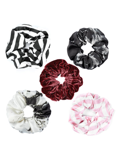 Pure Silk Hairband 5 Pieces-Random Color