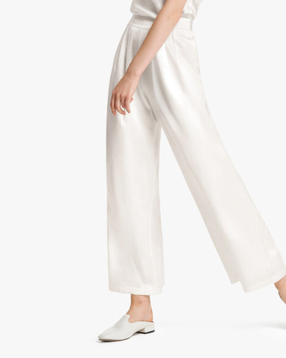 High-Waisted Pleated Pants