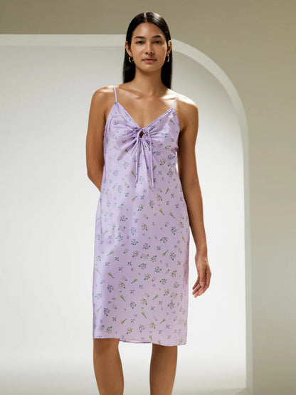 LILYSILK X MIM Lilac Bloom Silk Dress