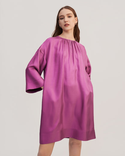 Silk Twill Oversized Dress