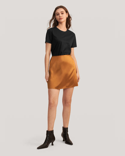 Silk A Line Mini Skirt