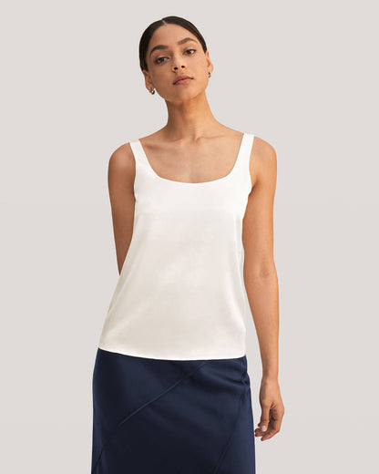 Flattering U Neck Silk Camisole