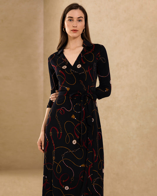 Louisville Print Wrap Dress