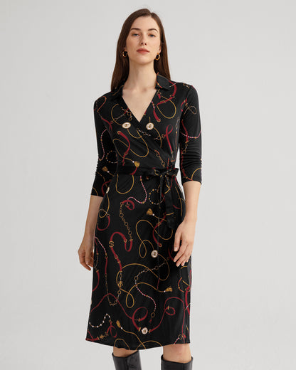 Louisville Print Wrap Dress