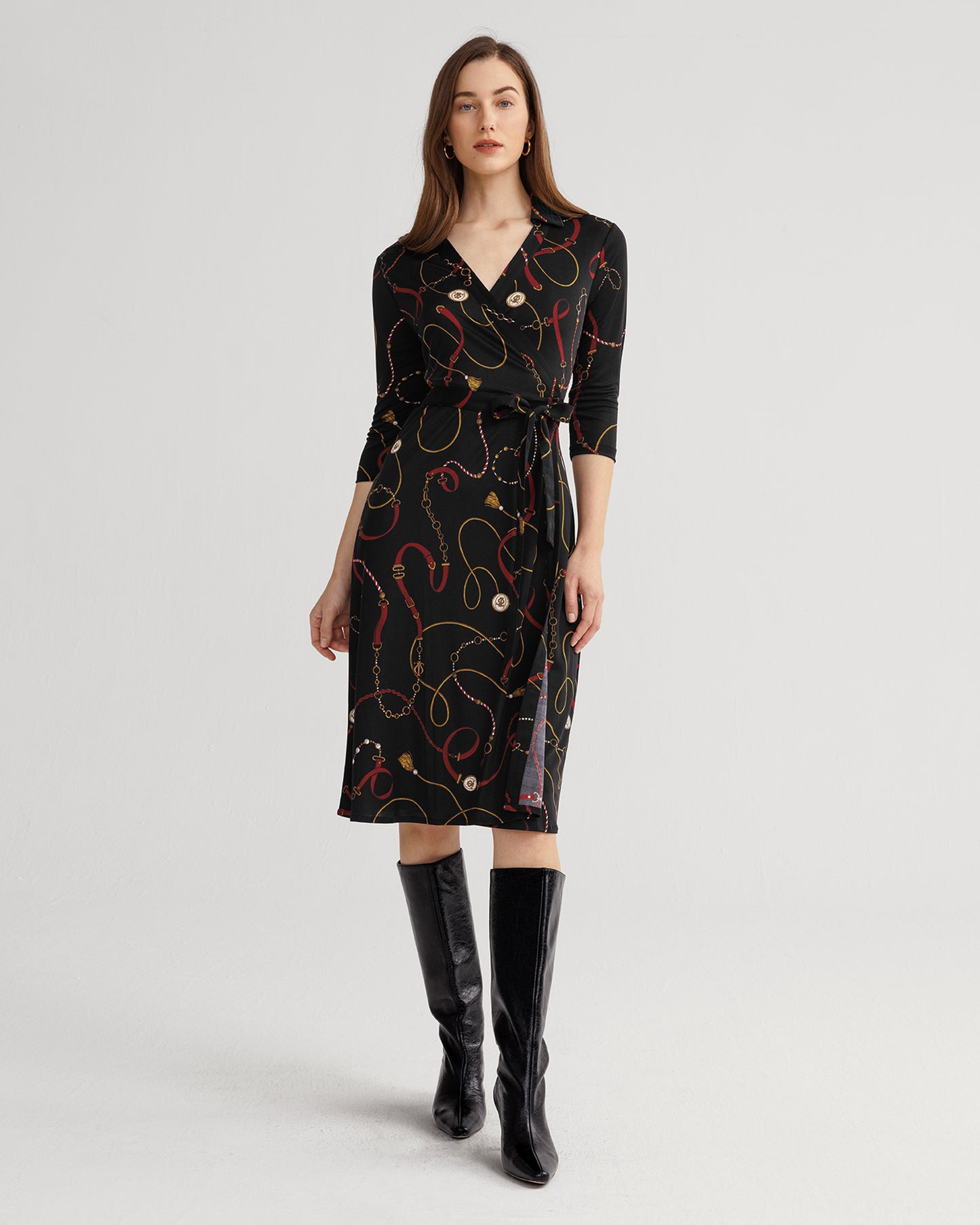 Louisville Print Wrap Dress