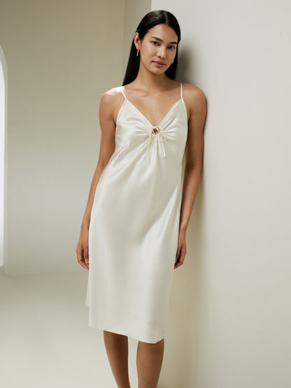 LILYSILK X MIM Keyhole Silk Dress