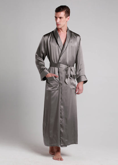 22 Momme Contra Full Length Silk Robe