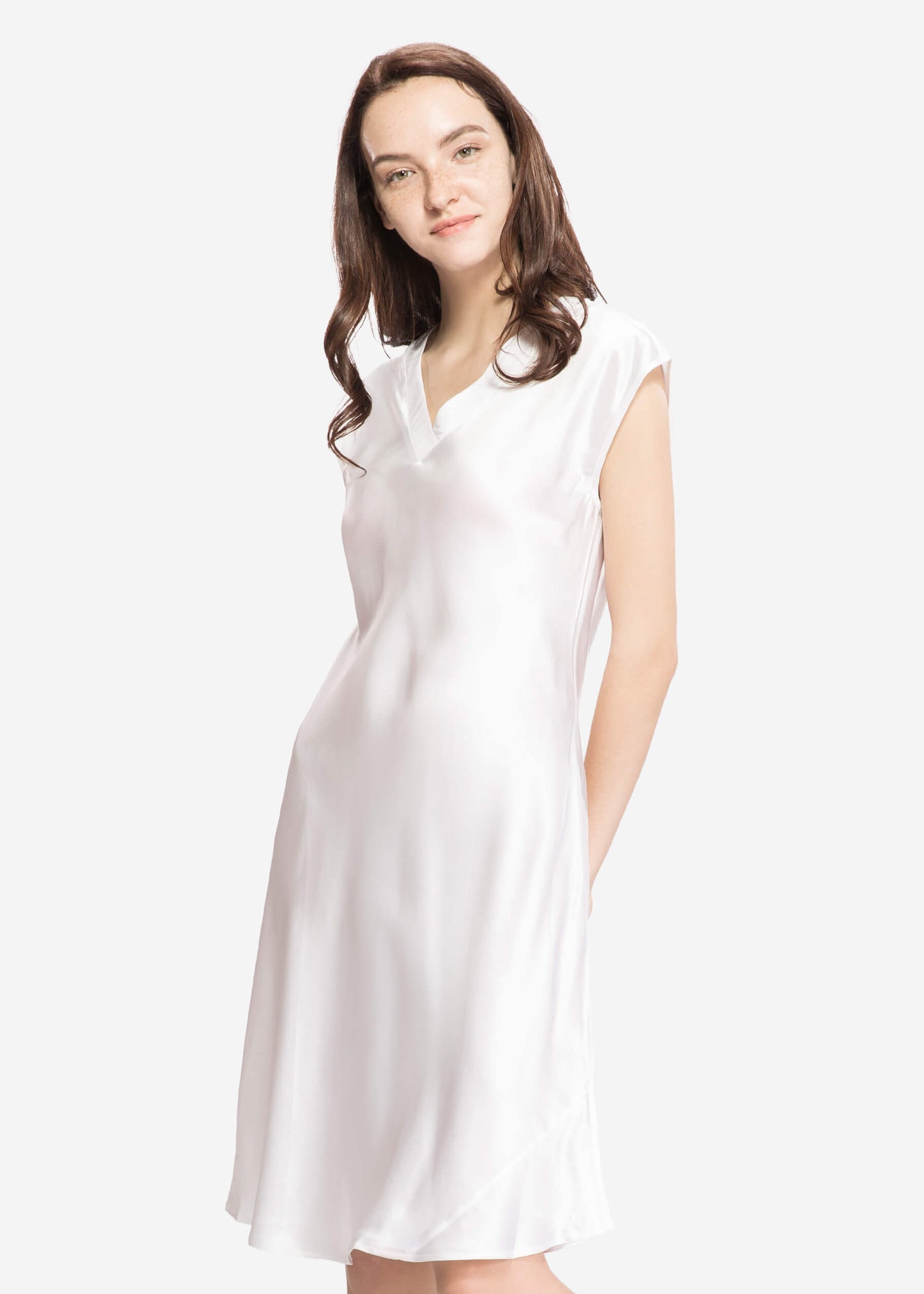 22 Momme Relaxed Fit Long Silk Nightgown For Women