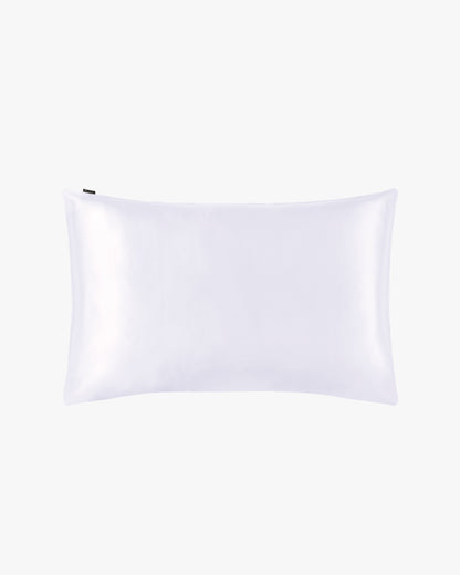 19 Momme Silk Pillowcase With Cotton Underside And Hidden Zipper White