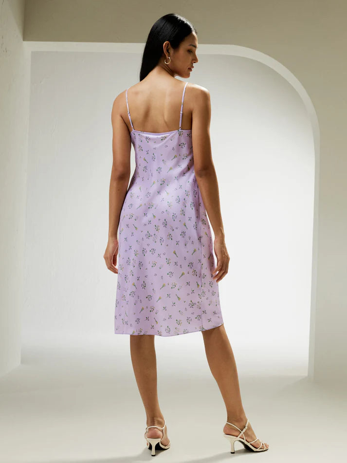 LILYSILK X MIM Lilac Bloom Silk Dress