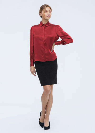 MIM 2 in 1 Silk Shirt Claret