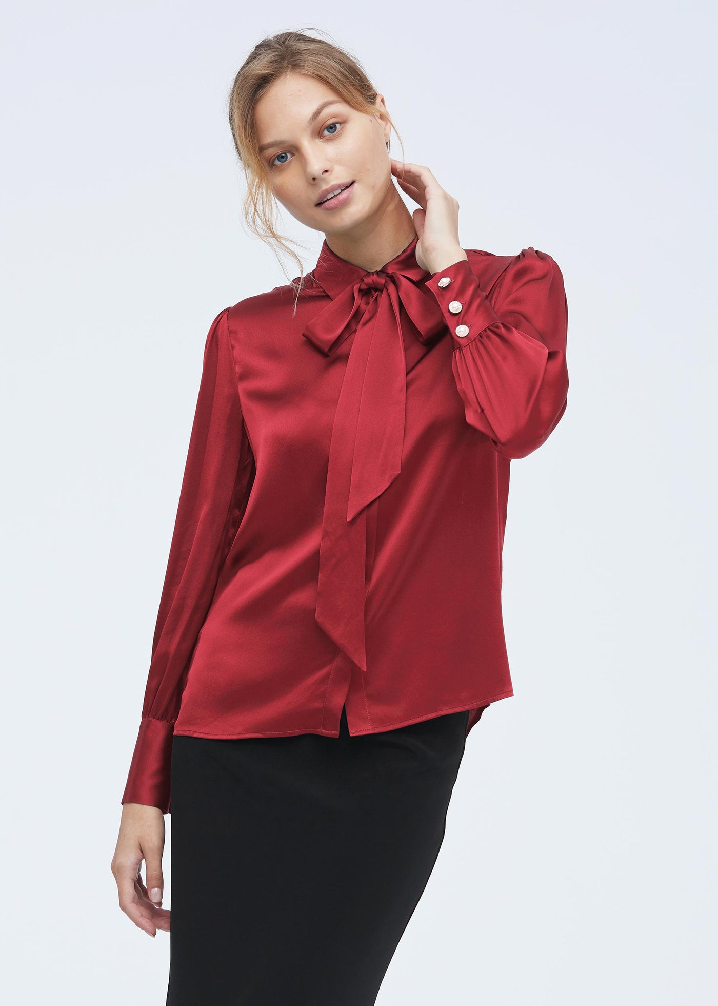 MIM 2 in 1 Silk Shirt Claret