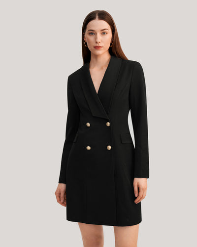 Timeless Silk Lined Dress Blazer Black