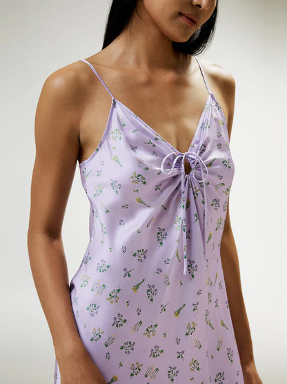 LILYSILK X MIM Lilac Bloom Silk Dress