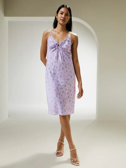 LILYSILK X MIM Lilac Bloom Silk Dress