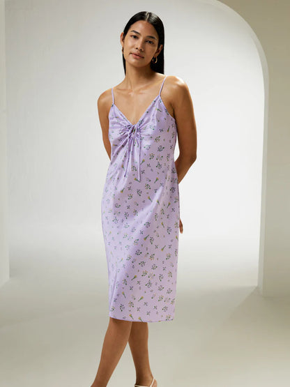 LILYSILK X MIM Lilac Bloom Silk Dress