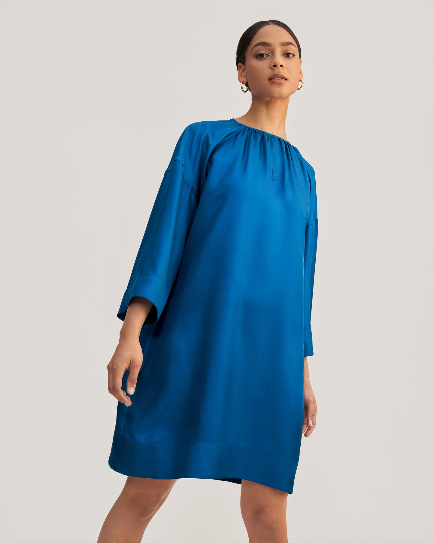 Silk Twill Oversized Dress