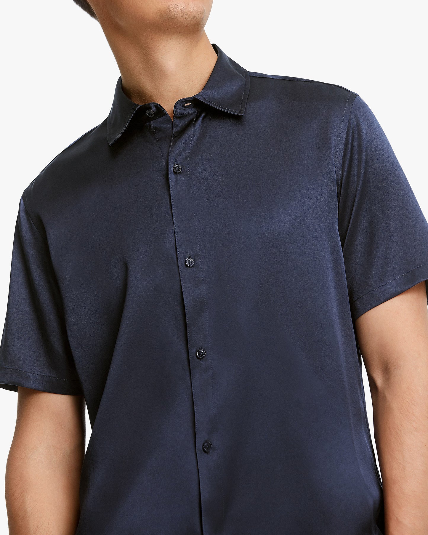 Luxury Short-Sleeved Silk Shirt For Men