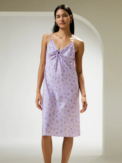 LILYSILK X MIM Lilac Bloom Silk Dress