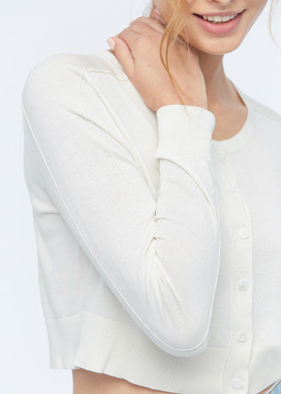 Slim Elegant Silk Sweater Natural White LILYSILK Factory