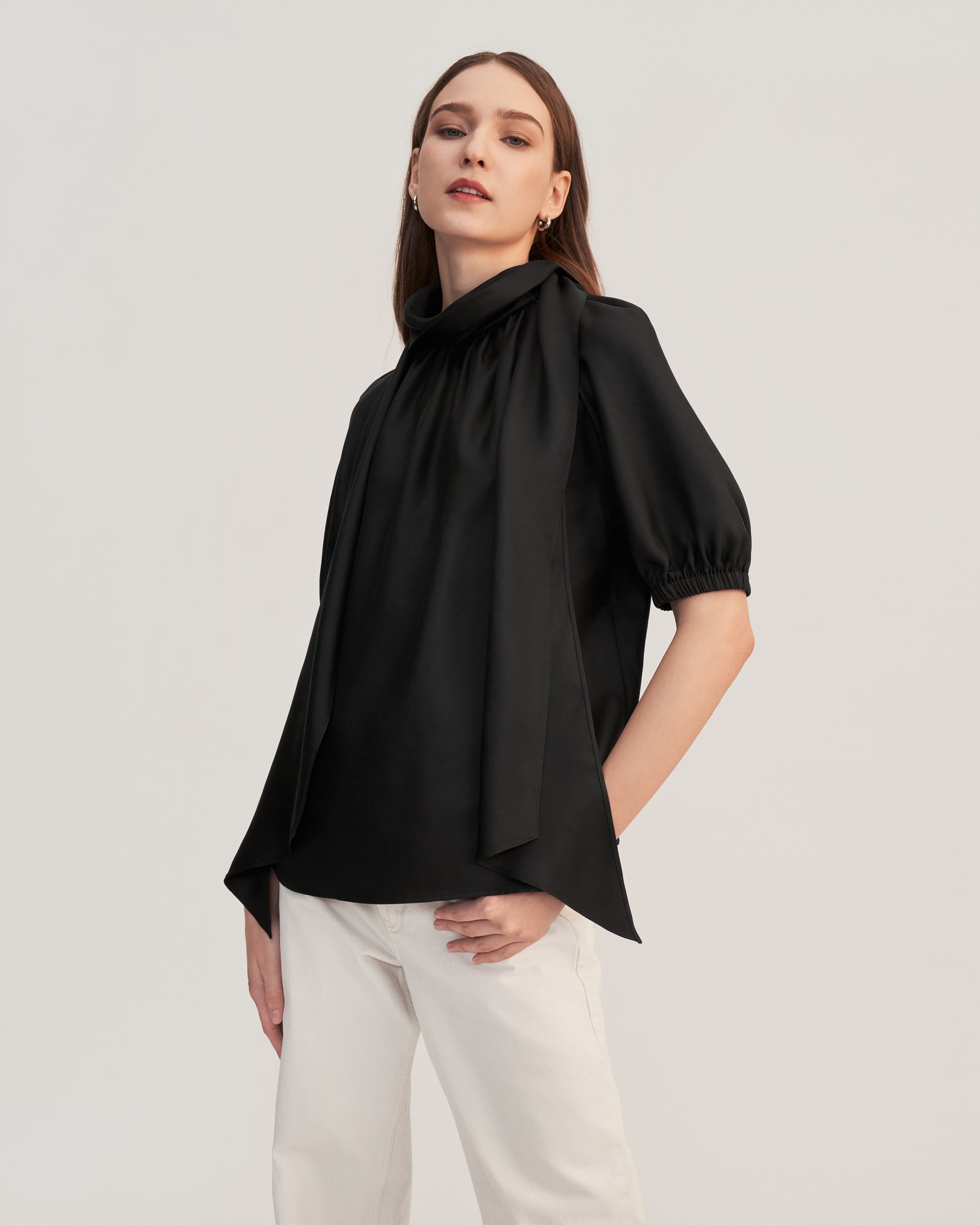 Women Casual Short Sleeves Loose Silk T-Shirt