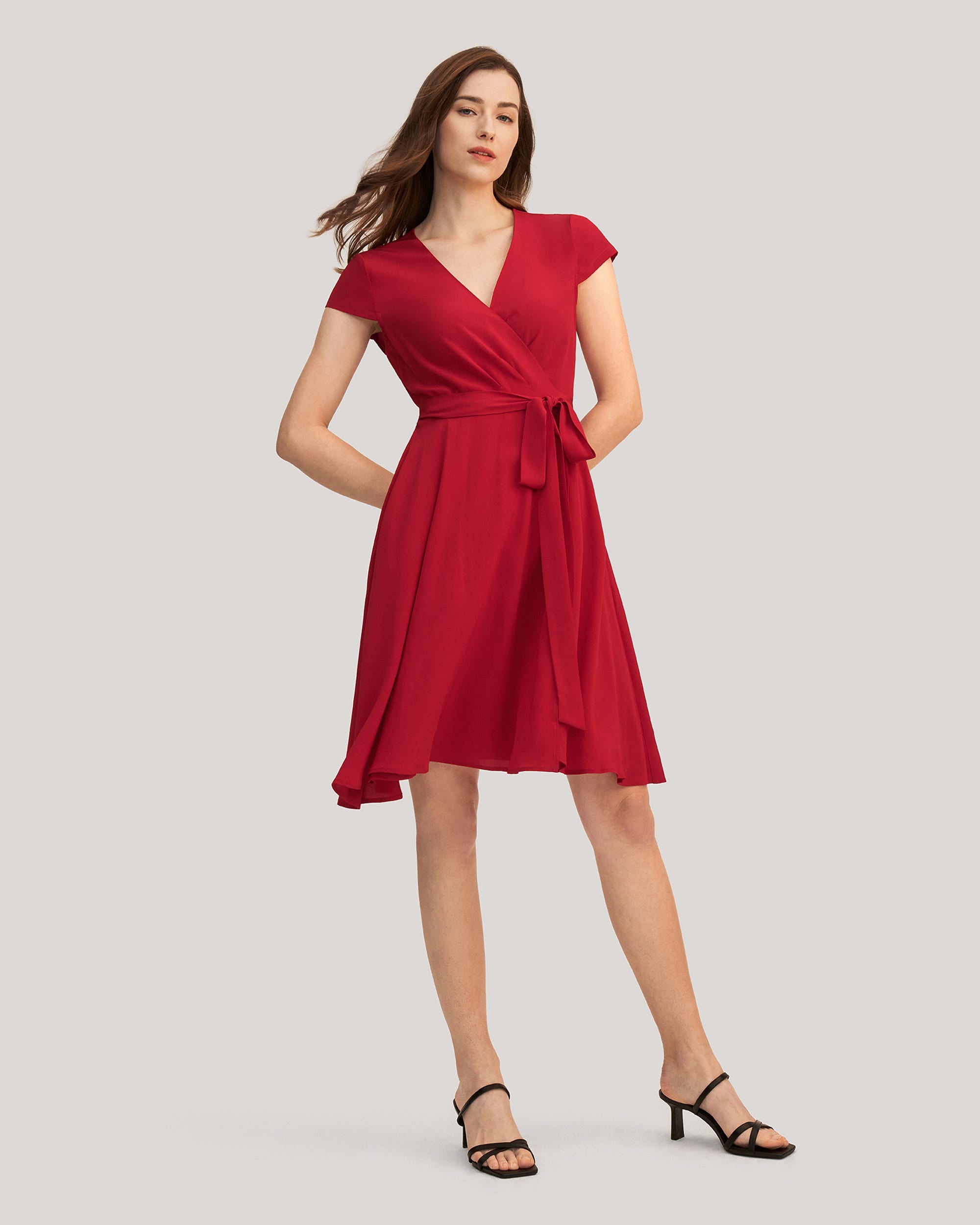 Flattering wrap dress deals