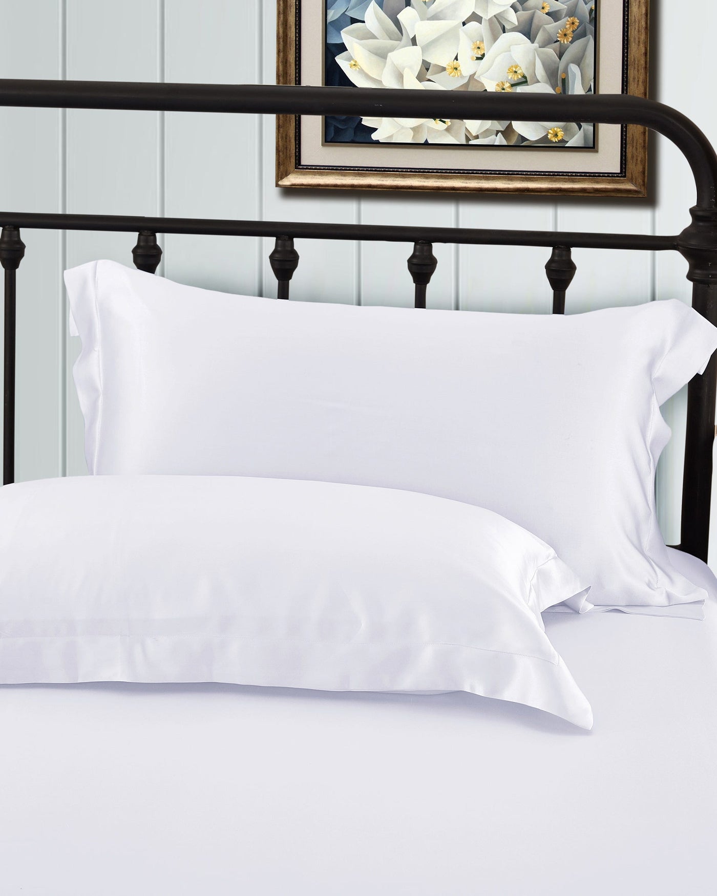 Oxford White Silk Pillowcase