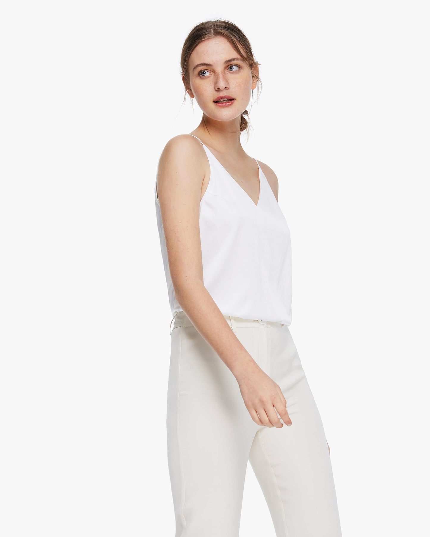 Classic Simple Silk Summer Camisole White LILYSILK Factory