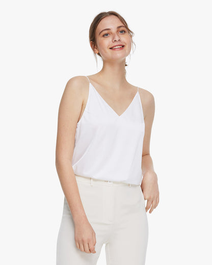 Classic Simple Silk Summer Camisole White LILYSILK Factory