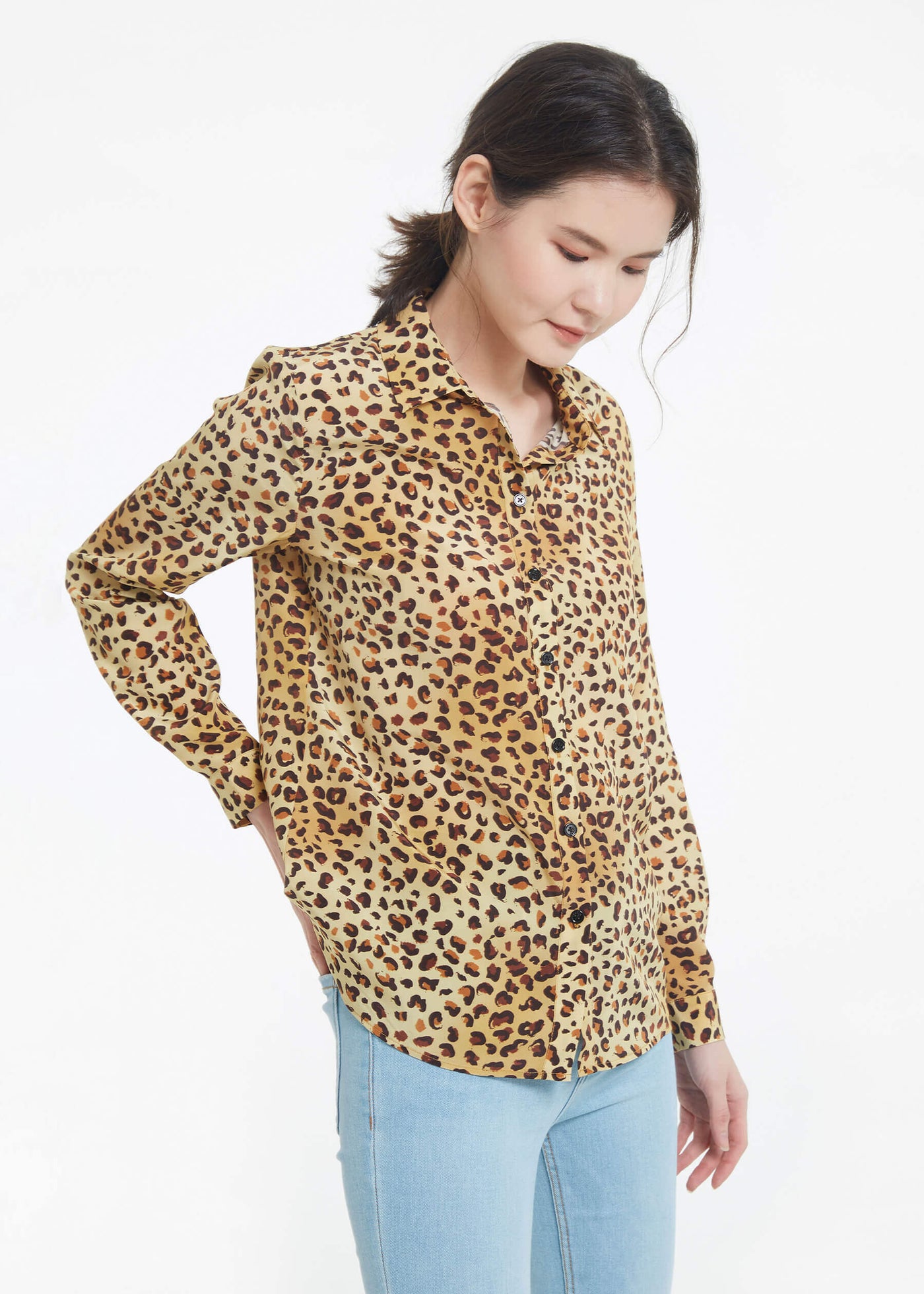 Classic Leopard Silk Shirt Leopard LILYSILK Factory