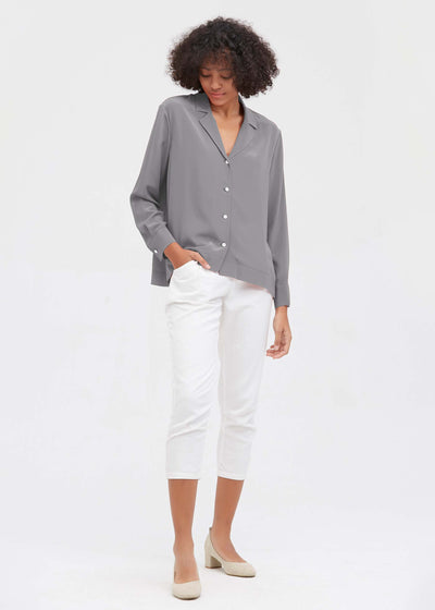 Elegant Long Sleeve Silk Shirt Classy