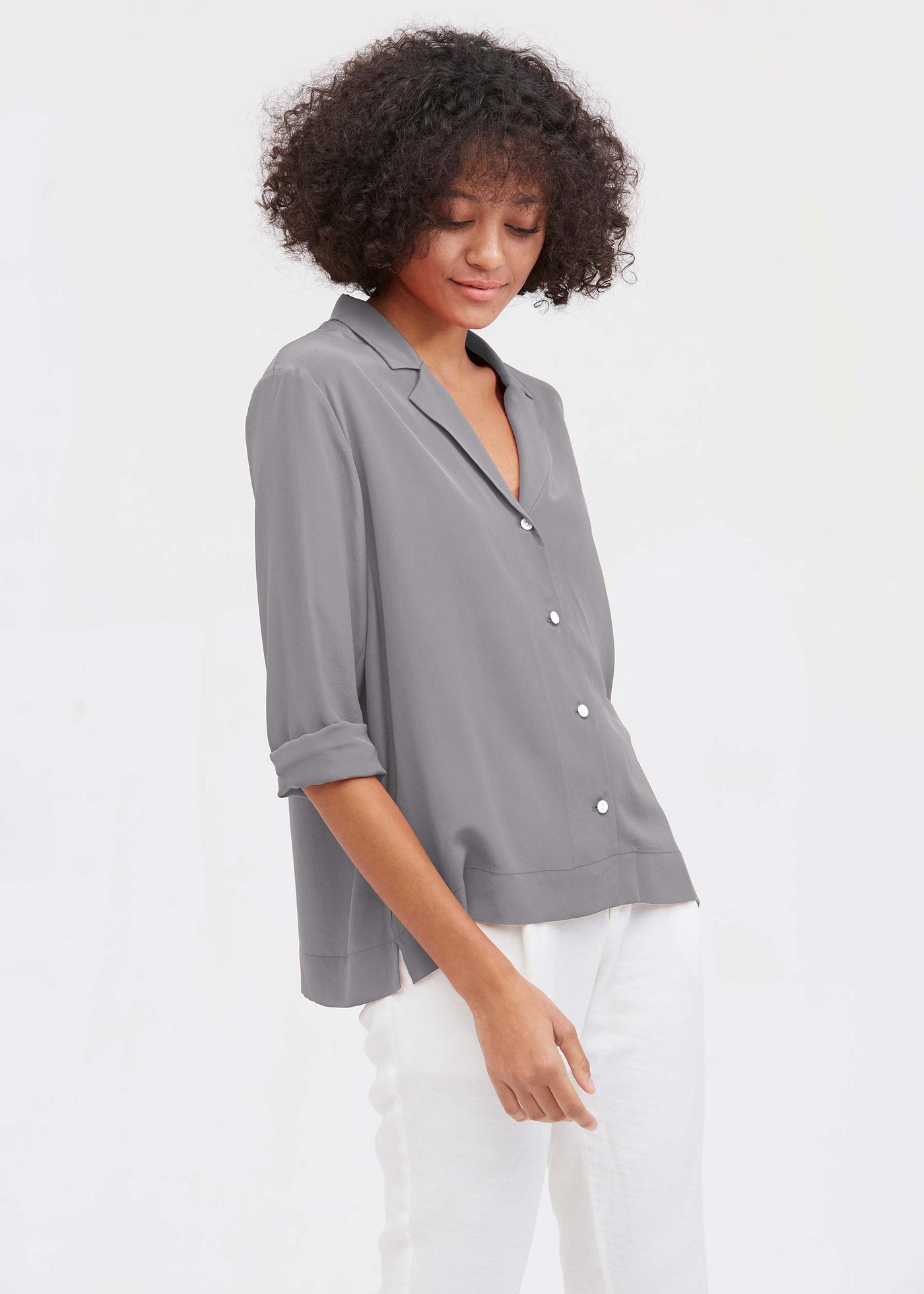 Elegant Long Sleeve Silk Shirt Classy