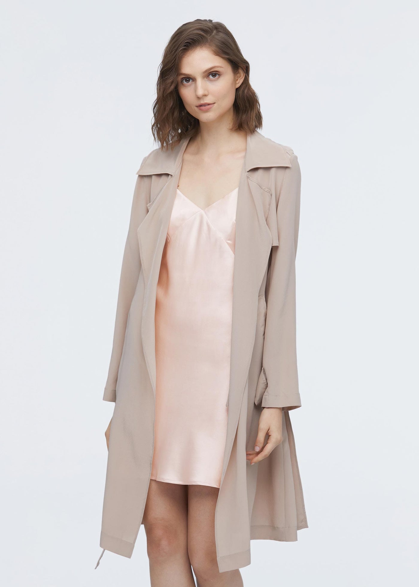Elegant Summer Silk Slip Dress Light Beige XS LILYSILK Factory