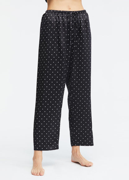 Little Dots Print Silk Pajama Set