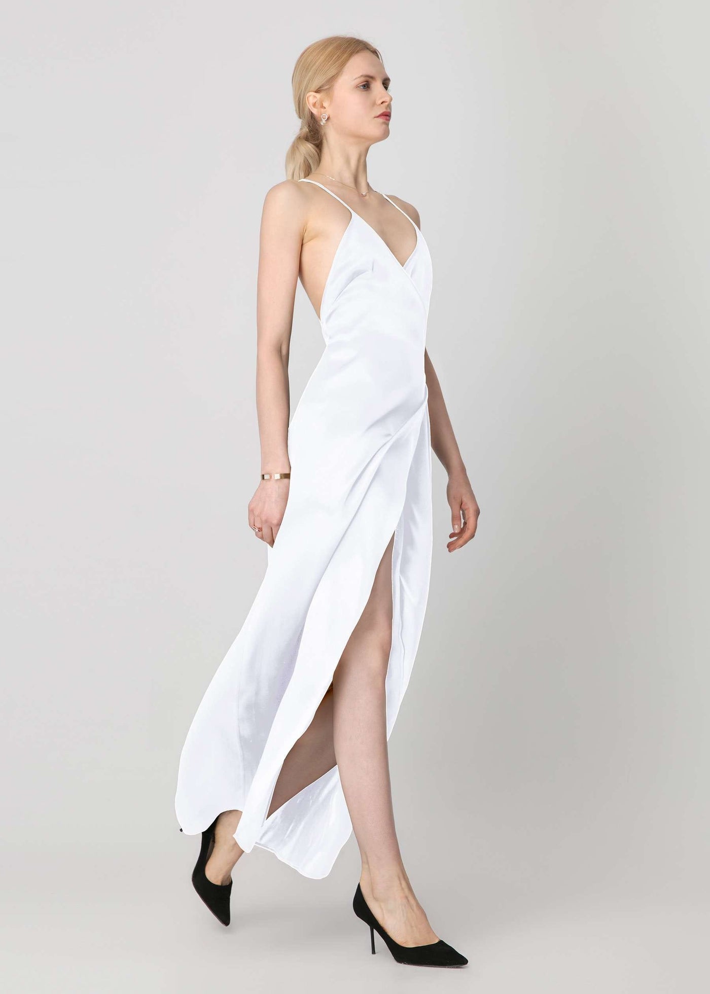 Perfect Party Ready Silk Dress White LILYSILK Factory